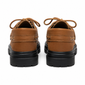 Chantilly women's caramel loafers platform detail