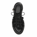 Monaco women's black sandals sole detail