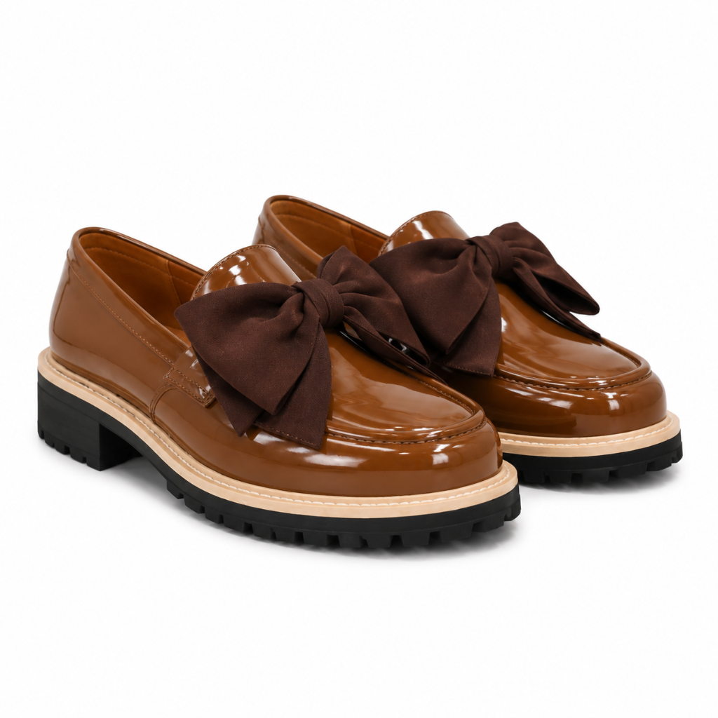 Strasbourg women's brown loafers side profile