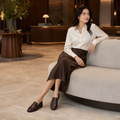 Bordeaux women's dark brown loafers additional view