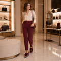 Strasbourg women's burgundy loafers additional view