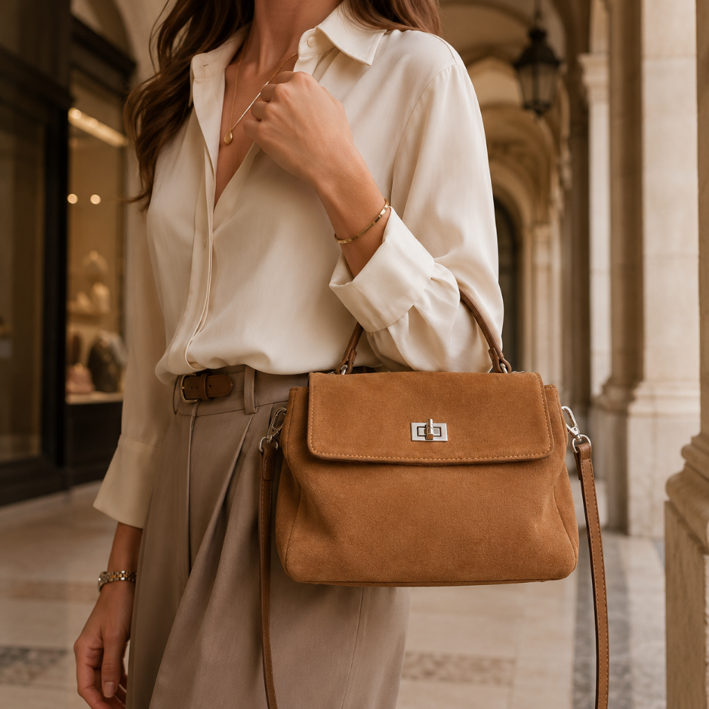 Marais women's light brown tote bag alternate angle