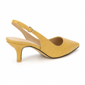 Colmar women's yellow court shoes heel detail