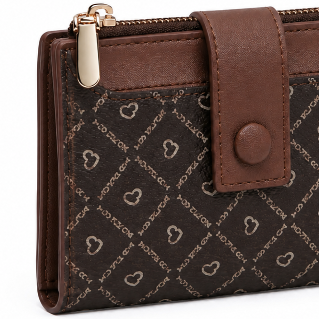 Siena women's grey wallet interior compartments