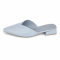 Rome women's blue mules heel detail