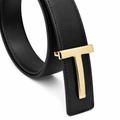 Granada black split-leather strap detail