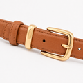 Sicily women's light brown leather belt strap detail