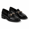 Deauville women's black loafers side profile