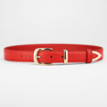 Sicily women's red leather belt