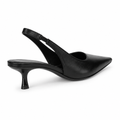 Deauville women's black court shoes heel detail