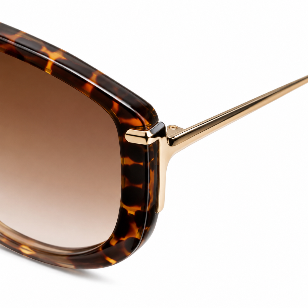 Mykonos leopard-print sunglasses side profile