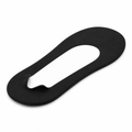 Women's black cushioned invisible foot liners non-slip liner detail
