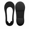 Women's black cushioned invisible foot liners