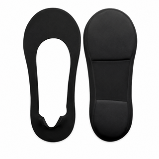 Women's black cushioned invisible foot liners