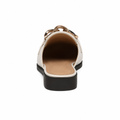 Tuileries women's white mules heel detail