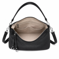 Opera women's black shoulder bag interior detail