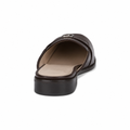 Luxembourg women's brown mules upper detail